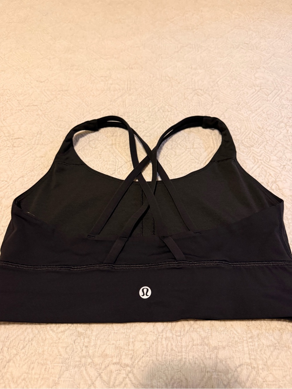 Lululemon Energy Longline Bra Medium Support, Black, Size 10